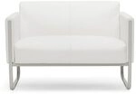 hjh OFFICE Lounge-Sofa 2-Sitzer Aruba Kunstleder Polstersofa Couch modern mit