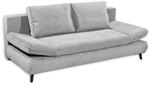 SUNNY Bequemes Schlafsofa mit Bettkasten, Hellgrau - Ausziehbares Sofa mit