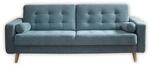 Stella Trading FJORD Bequemes Schlafsofa mit Bettkasten, Stoffbezug Denim -