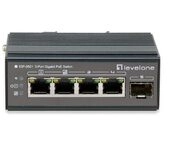 LevelOne IGU-0501 Netzwerk-Switch/ 5Port Gigabit PoE DIN-Rail,-30&deg;C to...