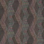Rasch Tapete 751925 - Vliestapete mit geometrischem Textilmuster in Schwarz, Rot,