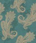 Rasch Vliestapete Petrol Gold Metallic Paisley Ornament Floral 746457