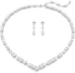 Swarovski Mesmera Set, Rhodinierte Halskette und Ohrringe mit Strahlenden Swarovski