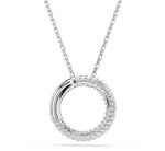 Swarovski Dextera Halskette, Wei&szlig;e, Rhodinierte Damenhalskette mit Anh&auml;nger und