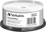 Verbatim BD-R, Blu-Ray-Disk 50GB - Bedruckbare Oberfl&auml;che - 6-fache
