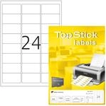 TopStick 8777 Adressetiketten, 100 Blatt, 64 x 34 mm, 24 pro A4 Bogen, 2400 St&uuml;ck,