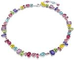 Swarovski Gema Halskette, Rhodinierte Damenhalskette mit Strahlenden Kristallen