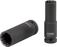 KS Tools 515.0978 1/2" 12-kant-Kraft-Stecknuss, lang, 32 mm | 12-kant 1/2 Zoll