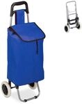 Relaxdays Einkaufstrolley, klappbar, 25 L Einkaufstasche mit Rollen, bis 10kg