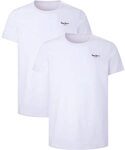 Pepe Jeans Herren Pepe Tshirt 2p Tshirt White (White),S