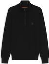 BOSS Herren Kanobix S Pullover aus Baumwolle und Kaschmir mit Troyerkragen