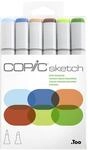 COPIC Sketch Set "Earth Essentials", 6 Twin Marker mit einer mittelbreiten und einer
