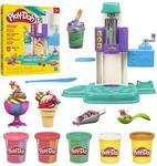 Play-Doh Bunte Regenbogen Eismaschine, 2 x 56g einfarbig & 3 x 56g zweifarbig,