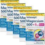 tetesept Magnesium 500 + B12 Forte - 5 x 30 Tabletten - hochdosiert &ndash; Magnesium und