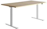 Topstar h&ouml;henverstellbarer Schreibtisch E-Table Holz 160x80 wei&szlig;/ahorn