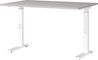 Germania Schreibtisch 7910-617, in Kaschmir/Wei&szlig;, me. h&ouml;heneinst., 120 x 91 x 80 cm