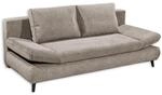 SUNNY Bequemes Schlafsofa mit Bettkasten, Taupe - Ausziehbares Sofa mit