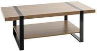 HAKU Couchtisch, Eiche, schwarz, Metall, Spanplatte - Ma&szlig;e: B 120 x H 45 x T...