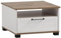 Schildmeyer Jelda Couchtisch 156469, matt wei&szlig;/Eiche Landhaus Dekor, 60,2 x...