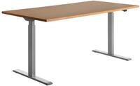 Topstar h&ouml;henverstellbarer Schreibtisch E-Table Holz 160x80 grau/buche