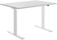 Topstar h&ouml;henverstellbarer Schreibtisch E-Table Holz 120x80 wei&szlig;/grau