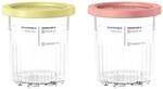 Ninja Dessert Beh&auml;lter kompatibel mit NC501EU, Transparent/Rosa Gelb
