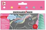 Eberhard Faber 526560 - Stra&szlig;enkreide Glitzer Einhorn, 6 leuchtende Farben
