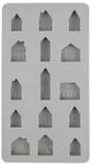 Rayher Silikon Gie&szlig;form Mini-H&auml;user, 14,5 x 26 x 1,5 cm, 15 Formen, zum...