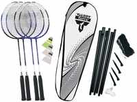 Talbot-Torro Premium Badminton-Set 4-Fighter, hochwertiges Komplettset mit 4