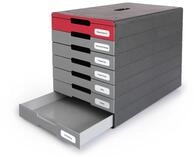 Durable Schubladenbox (Idealbox Pro) 7 F&auml;cher, rot, 776303
