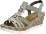 Rieker Damen Sandalen 619B2-52 gr&uuml;n Gr. 42