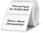 Etikettenmacher-Klebeband, 50 x 30 mm, wasserdicht, Aufkleber, Papier,