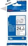 Original Brother textiles Schriftband TZe-R251 schwarz auf wei&szlig; - 24 mm breit,...