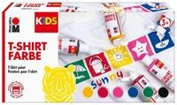 Marabu 0308000000001 - Kids T-Shirt Farbe, 6 x 80 ml, Stoffmalfarbe f&uuml;r...