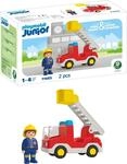 PLAYMOBIL JUNIOR | Feuerwehrleiterfahrzeug | nachhaltiges Spielzeug f&uuml;r Kinder...