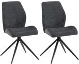 byLIVING Esszimmerstuhl 2er-Set SNAP, 360&deg; drehbar, Metallgestell schwarz