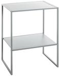 HAKU Beistelltisch grau Metall Couchtisch klein - Ma&szlig;e: B 45 x H 60 x T 35 cm...