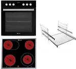 Bauknecht HEKO 566 PYRO BLACK/Einbau-Herd mit Display und Pyrolyse/ 65