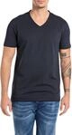 Replay Herren T-Shirt Kurzarm mit V-Ausschnitt, Blau (Night Blue... 067), XXL