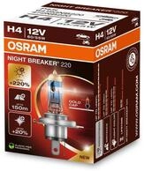 Osram NIGHT BREAKER 220, H4, 220% mehr Helligkeit, Halogen-Scheinwerferlampe,