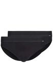 Skiny Herren Tanga Cotton Retro G-String, Schwarz (080691), XXL (2er Pack)