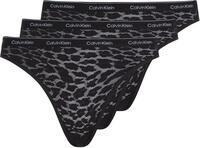 Calvin Klein Damen 3er Pack Slips Bikini Form Low-Rise Unterw&auml;sche, Schwarz
