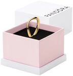 PANDORA Essence Organisch Geformter Bandring aus Sterling Silber mit vergoldeter