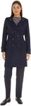 Tommy Hilfiger Damen Trenchcoat Cotton Slim Fit Kurz, Blau (Desert Sky), 40