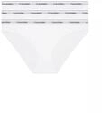 Calvin Klein Damen 3er Pack Slips Bikini Form Baumwolle mit Stretch, Wei&szlig;