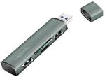 LogiLink USB 3.2 (Gen2) 2-Port Hub mit Kartenleser f?r microSD- und SD-Karten,