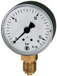 RIEGLER 101716-117-K Standardmanometer, Kunststoffgeh., G 1/4 unten, 0-10,0 bar, &Oslash;