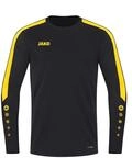 JAKO Herren Sweatshirt Power, Schwarz/Citro, M