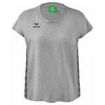 Erima Damen Essential Team Sport T-Shirt (2082215), hellgrau Melange/Slate Grey, 38