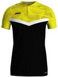 JAKO Iconic Poloshirt Herren & Damen Schwarz/Soft Yellow 3XL - Atmungsaktives Unisex
